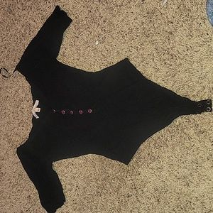 Ribbed Button Up Bodysuit